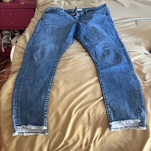Womens Loft High rise Skinny Jeans with Four Buttons